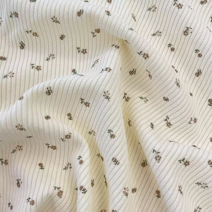 Cotton Corduroy Wildflower Fabric, for Shirts & Skirts