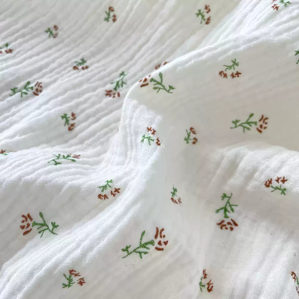 Cotton Double Gauze Floral Fabric, for Baby & Summer Sewing