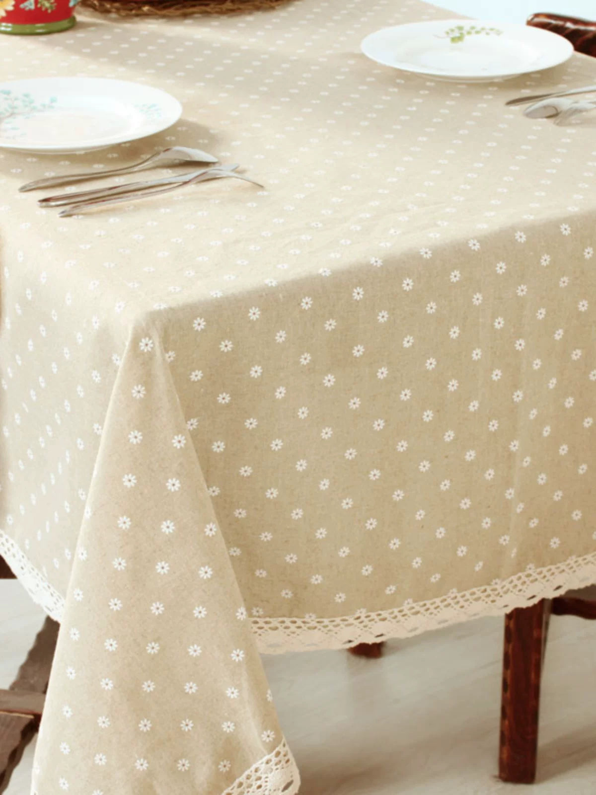 Heavy Cotton Linen Daisy Fabric, for Curtains & Upholstery