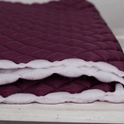 Thick Quilted Padding Fabric, Soft for Linings, 55 in Wide - Burgundy