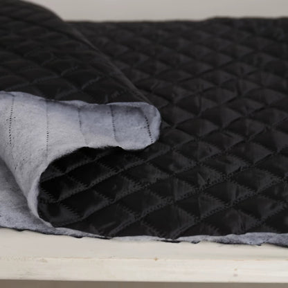 Thick Quilted Padding Fabric, Soft for Linings, 55 in Wide - Black Ultra-Thin