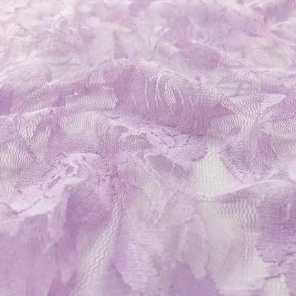 Rose Lace Fabric, Sheer Stretch Net for Weddings & Decor