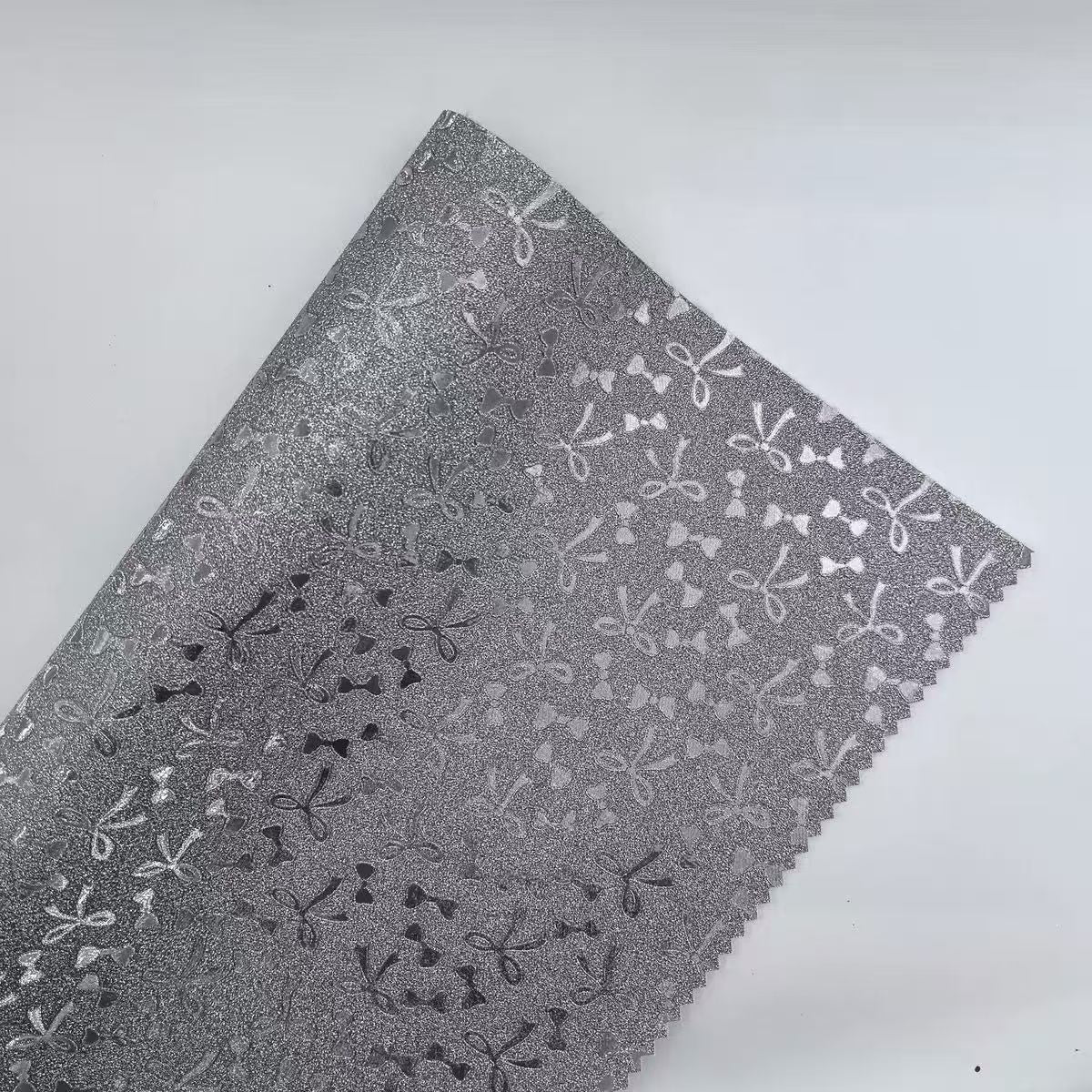 Silver Glitter Melt Bead Fabric By The Yard | 1 Color, 54" Wide for Shoe Decor & DIY Craft