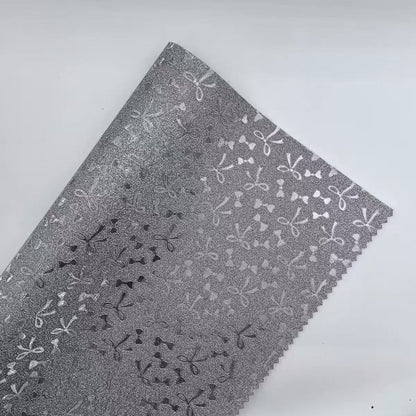 Silver Glitter Melt Bead Fabric By The Yard | 1 Color, 54" Wide for Shoe Decor & DIY Craft