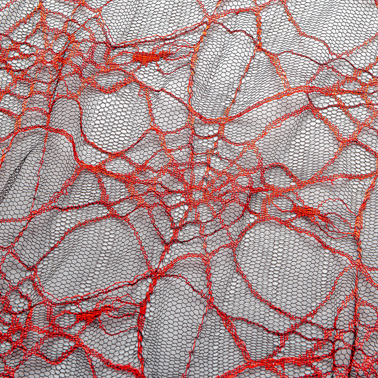 Two-Tone Spider Web Jacquard Mesh Fabric by the Yard - Halloween