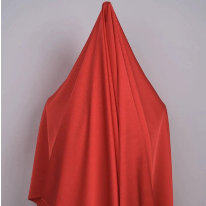 High-Stretch Satin Chiffon Fabric, 9 Colors for Loungewear, Shirts & Sleepwear - Red