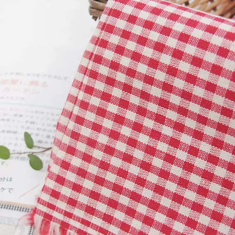 Heavyweight Cotton Check Fabric, for Curtains & Cushions