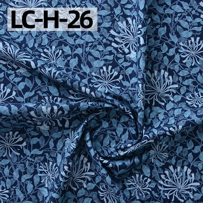 Floral Cotton Plain Fabric - Shirt & Dress by the Yard - LC-H-26
