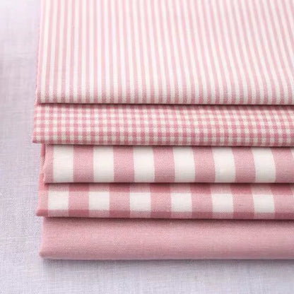 Cotton Gingham & Stripe Fabric, for Tablecloths & Cushions