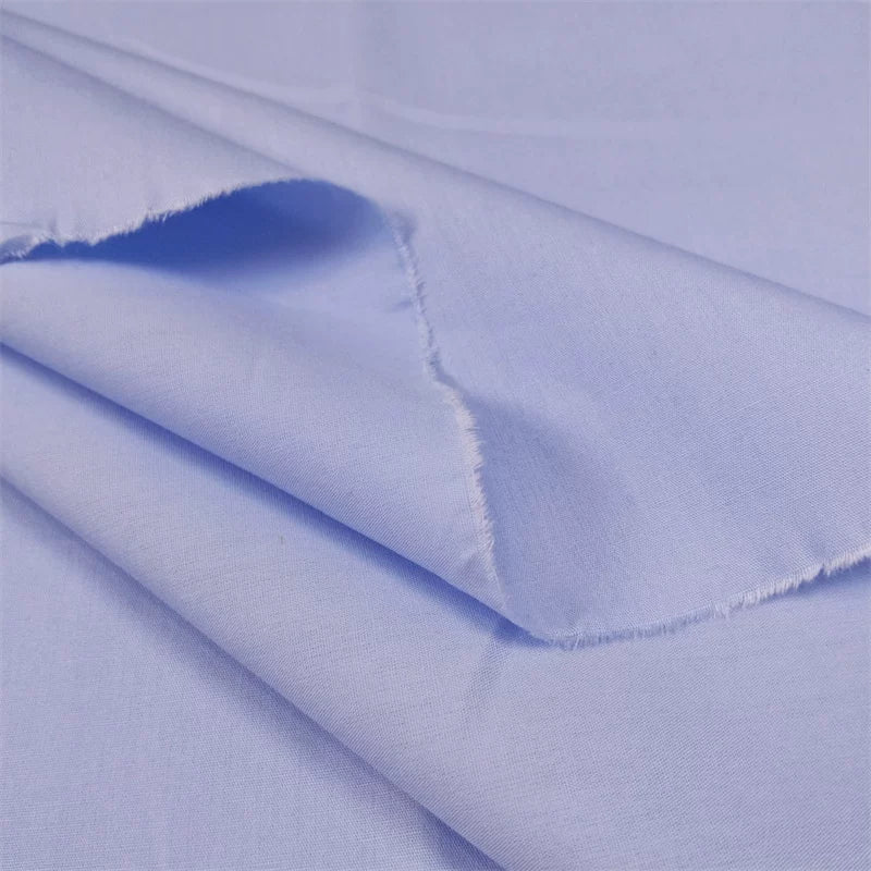 Combed Cotton Shirting, 40s Poplin, 59 in Wide - Light Blue