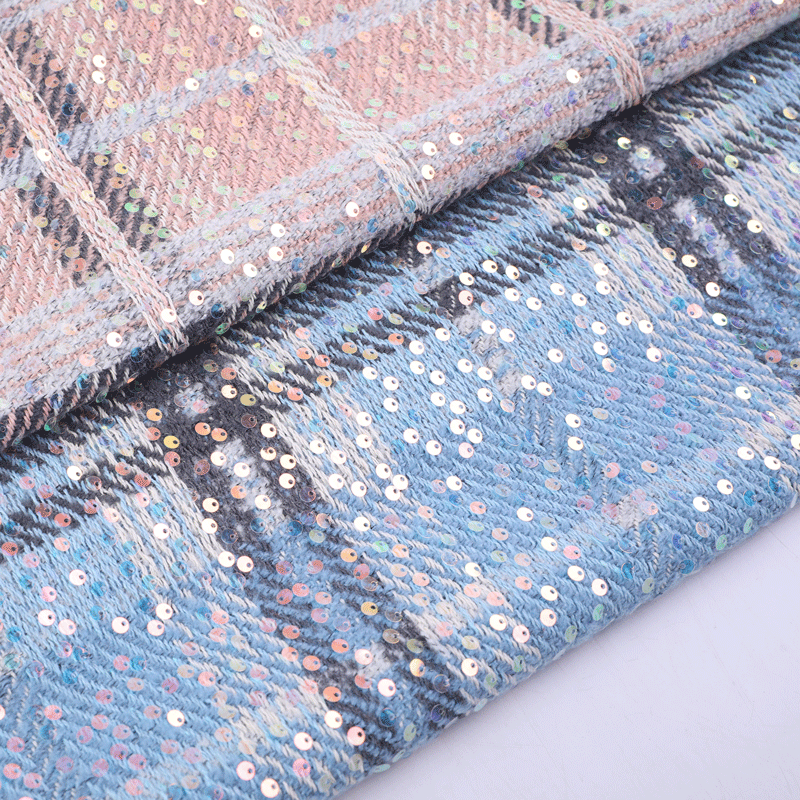 Sequin Jacquard Tweed Fabric, 2 Colors for Statement Jackets & Dresses