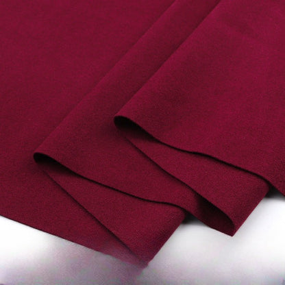 Double-Brushed Stretch Knit Fabric, Warm Cationic Polyester for Thermal Wear - Dark Red