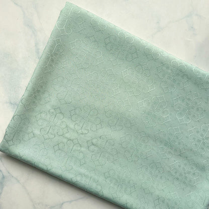 Rayon Botanical Jacquard Fabric, for Hanfu & Dresses - Light Pea Green