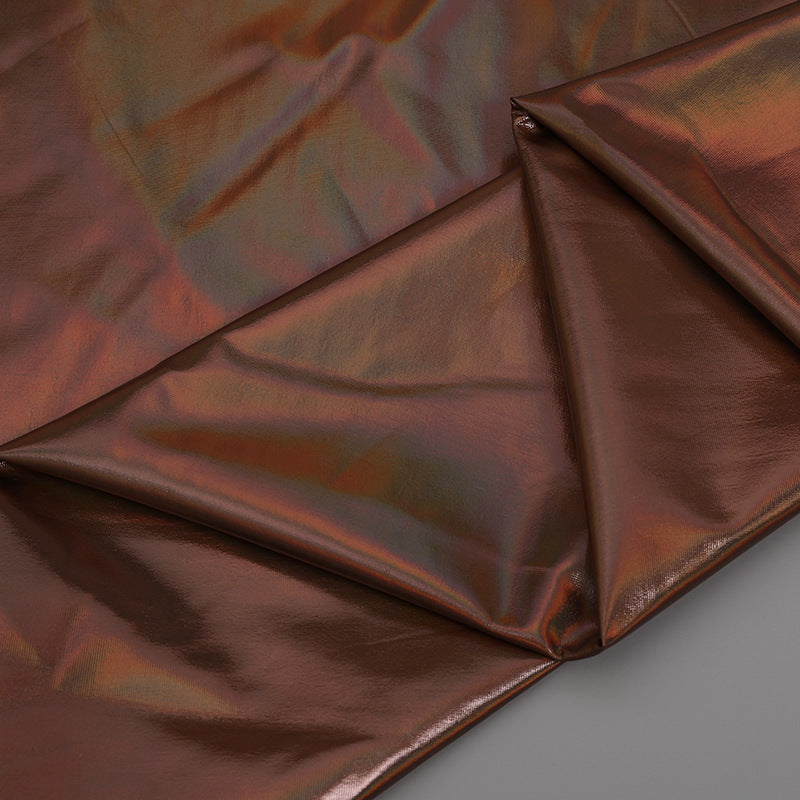 Iridescent Stretch Stage Fabric, for Backdrops & Costumes - Coffee