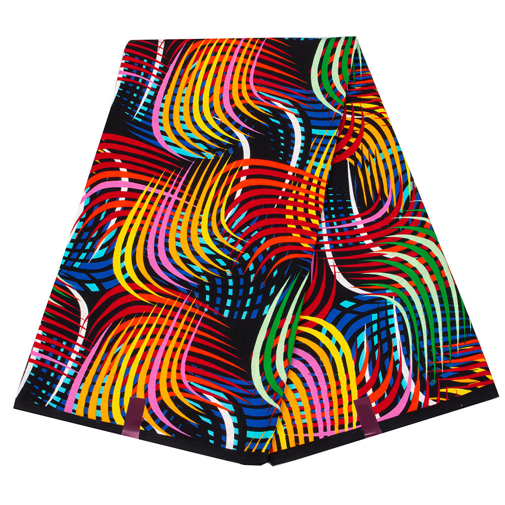 African Wax Print Fabric, Double-Sided Polyester (5 Prints) - fp6625