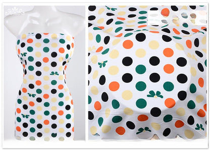 Rayon Polka Dot Fabric, Soft Challis Cloth for Dresses & Sleepwear
