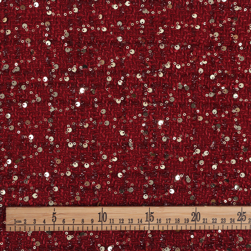 Sequin Plaid Tweed Fabric, 3 Colors for Dresses, Jackets & Decor - 1