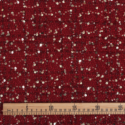 Sequin Plaid Tweed Fabric, 3 Colors for Dresses, Jackets & Decor - 1