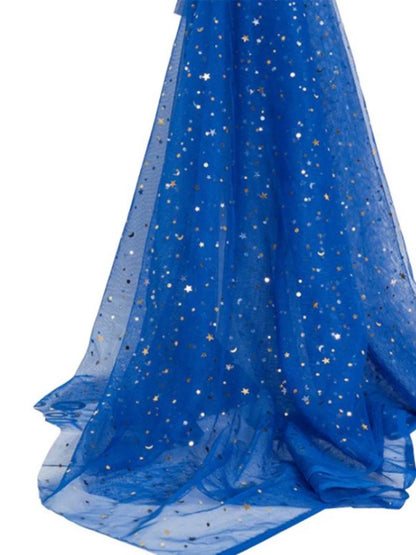 Star Moon Net Curtain Fabric, Soft Sheer Mesh for Photo Backdrops