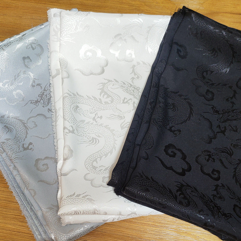 Dragon Brocade Satin Fabric By The Yard | 4 Colors, 59" Wide for Gowns & Costumes