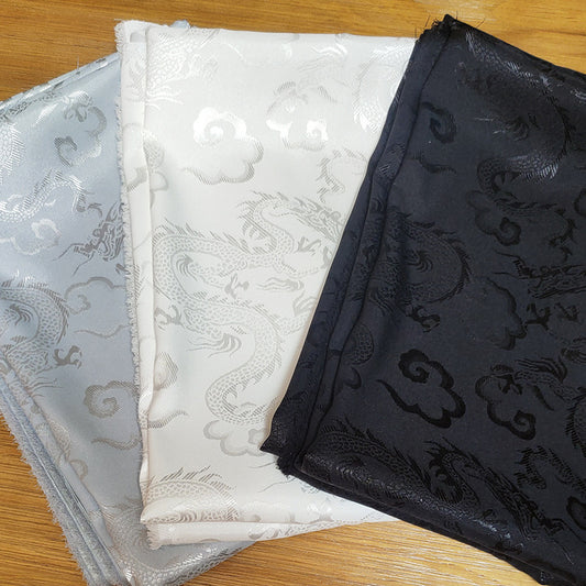 Dragon Brocade Satin Fabric By The Yard | 4 Colors, 59" Wide for Gowns & Costumes