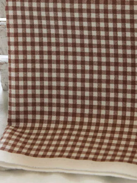 Cotton Linen Check Fabric, for Curtains & Cushions