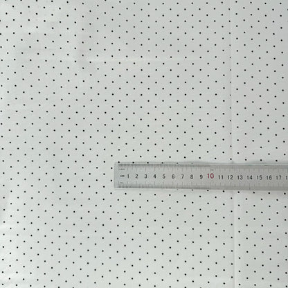 Cotton Shirting Fabric, Retro Stripe & Polka, for Shirts, Skirts & Hair Scrunchies - White Polka Dot