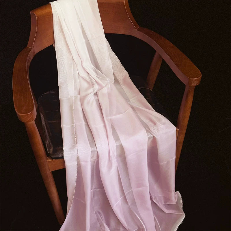 Ombre Chiffon Gradient Print Fabric, Sheer Polyester for Hanfu & Decor - 12