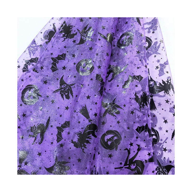 Halloween Witch Net Sheer Polyester Mesh Fabric, Fine Weave