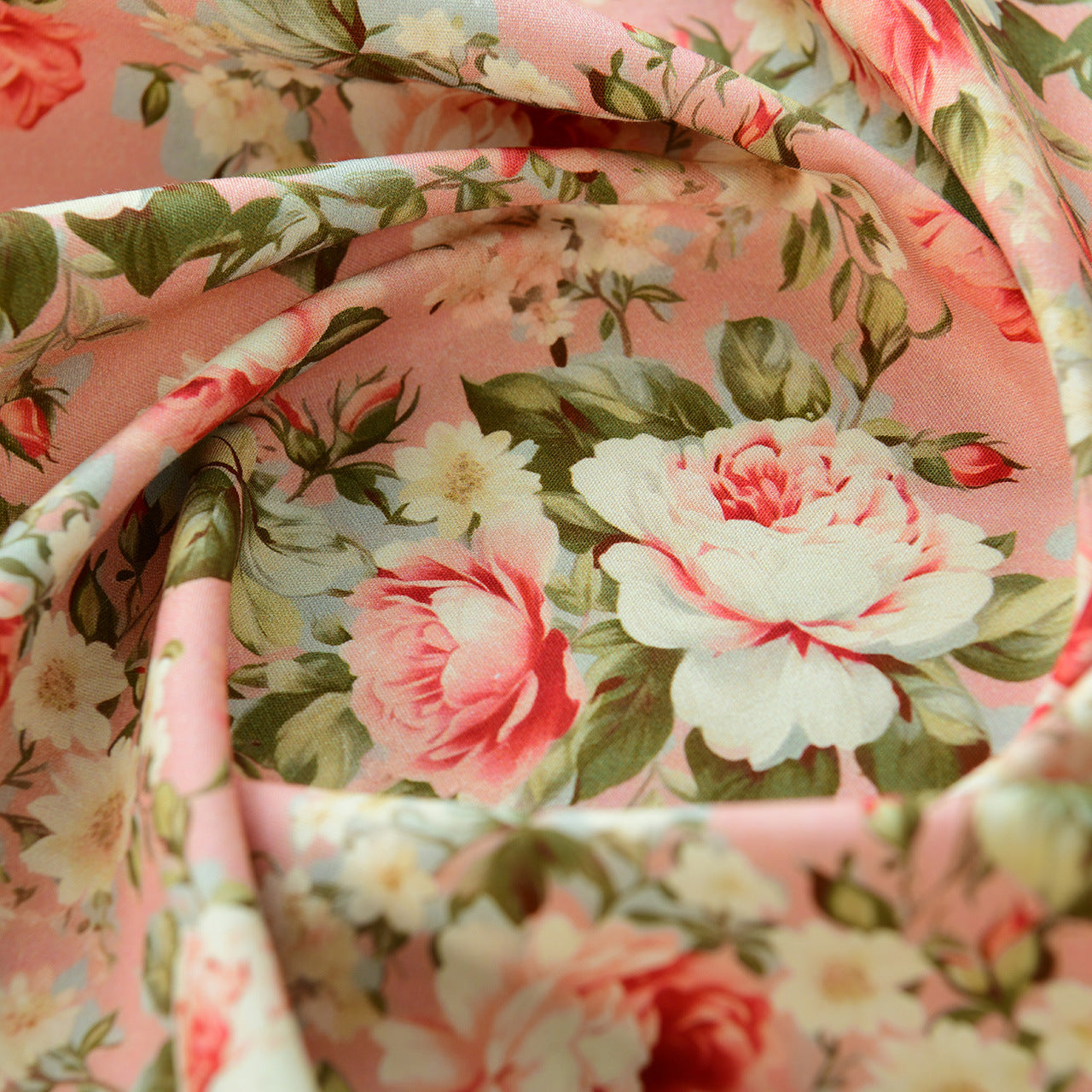 Floral Poplin Cotton Fabric - Shirt & Dress by the Yard - Nine Fields Fragrance