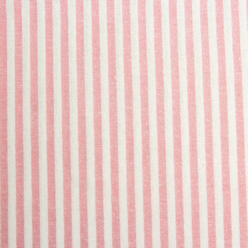 Washed Stripe Woven Cotton Fabric, Fine Stripes for Shirts & Crafts - Pink 9