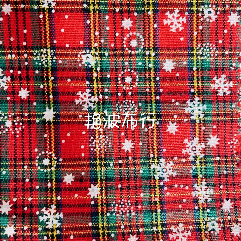 Christmas Plaid Fabric By The Yard | 13 Colors, 55" Wide for Holiday Decor & Christmas Craft - 13# Red