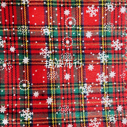 Christmas Plaid Fabric By The Yard | 13 Colors, 55" Wide for Holiday Decor & Christmas Craft - 13# Red