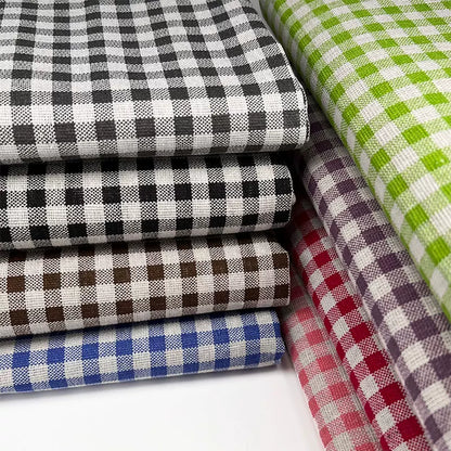 Plaid Cotton Linen Fabric for Tablecloths, Sofa Covers & Crafts