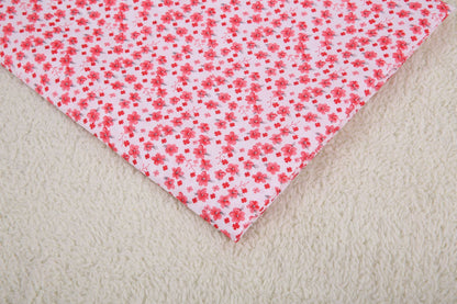 Polyester Orchid Print Fabric, for Hair Pieces & Crafts - Red