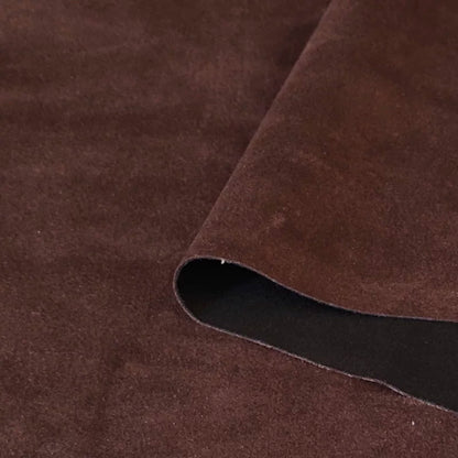Brown Suede Upholstery Fabric for Sofa Covers & Cushions - Coffee Brown
