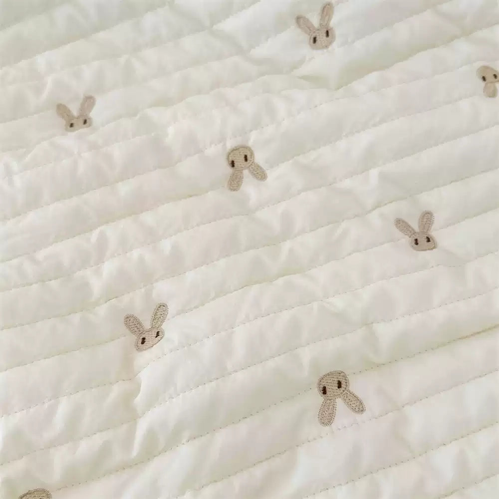 Quilted Polyester Bunny Fabric, for Toys & Bibs