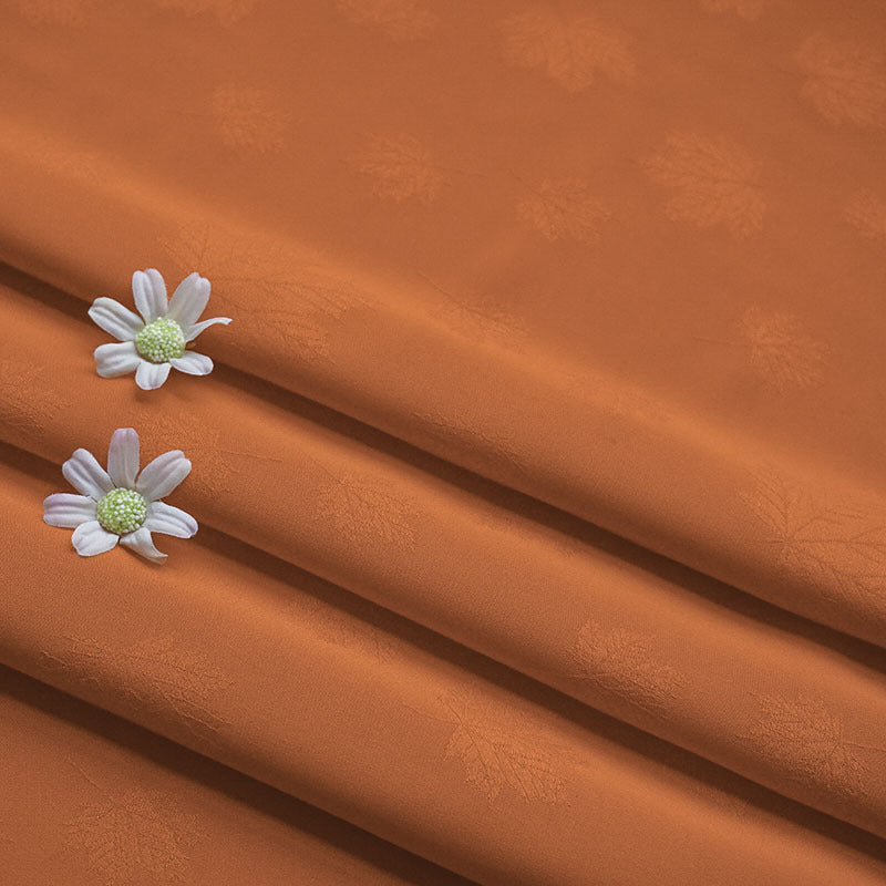 Rayon Jacquard Fabric, Vintage Maple Leaf Hanfu Cloth