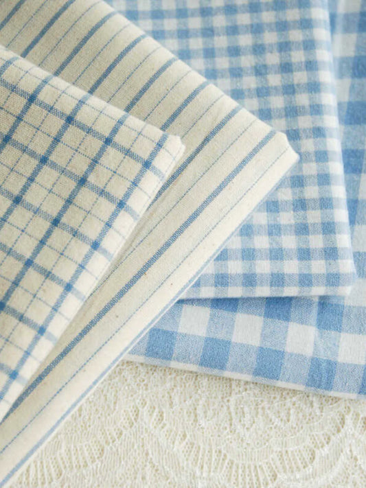 Cotton Yarn-Dyed Check Fabric, for Shirts & Table Linens