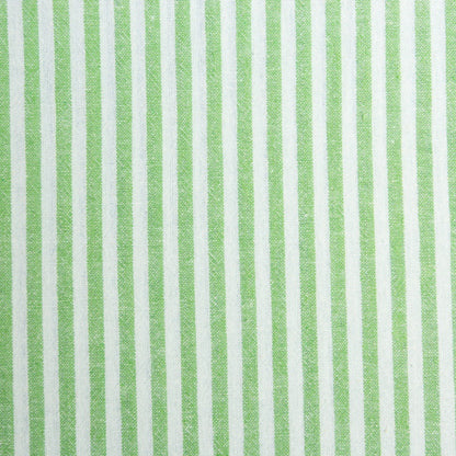 Washed Stripe Woven Cotton Fabric, Fine Stripes for Shirts & Crafts - Apple Green 10