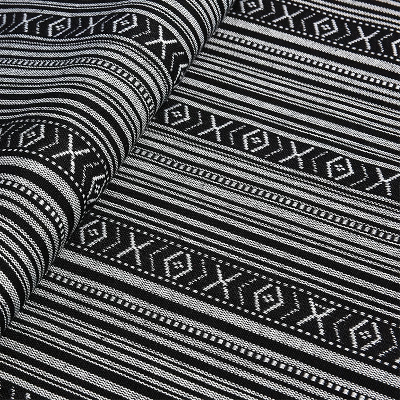 Ethnic Cotton Linen Tablecloth Fabric, Vintage Woven for Home Decor - 24#
