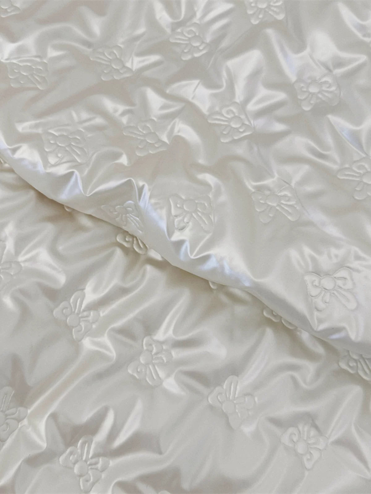 Quilted PU Leather Bow Fabric, for Bags & Vests