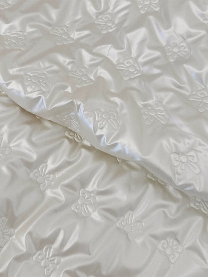 Quilted PU Leather Bow Fabric, for Bags & Vests
