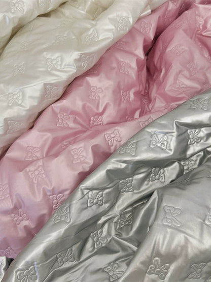 Quilted PU Leather Bow Fabric, for Bags & Vests