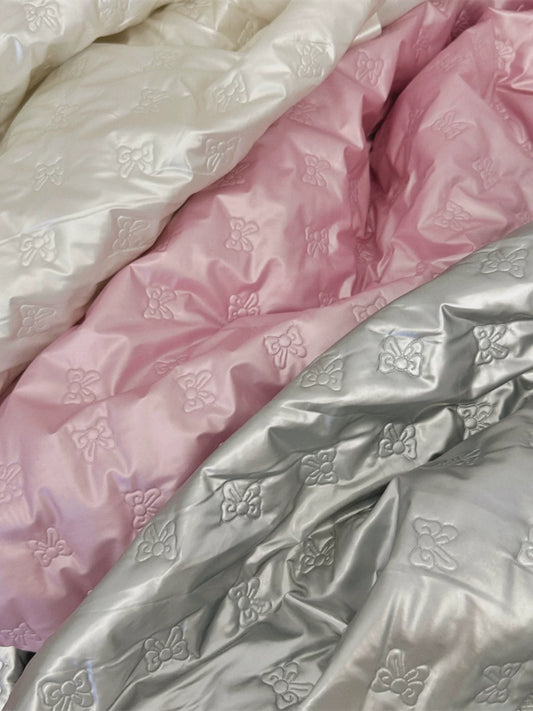 Quilted PU Leather Bow Fabric, for Bags & Vests