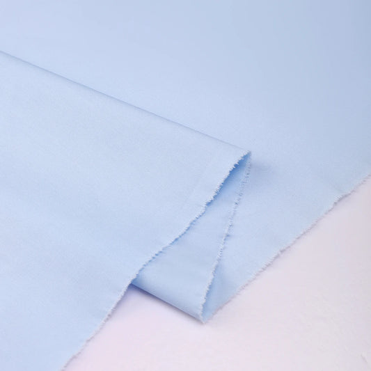 Cotton Poplin Shirting Fabric, 40s for Shirts, 59 in Wide - Sky Blue