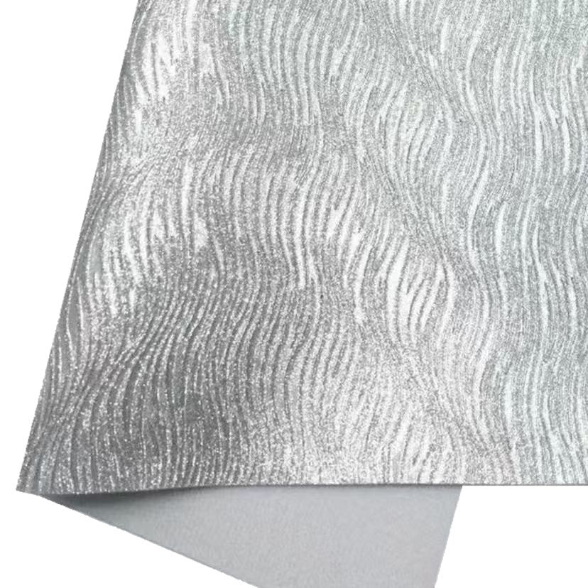 Silver Glitter Melt Bead Fabric By The Yard | 1 Color, 54" Wide for Shoe Decor & DIY Craft - Silver