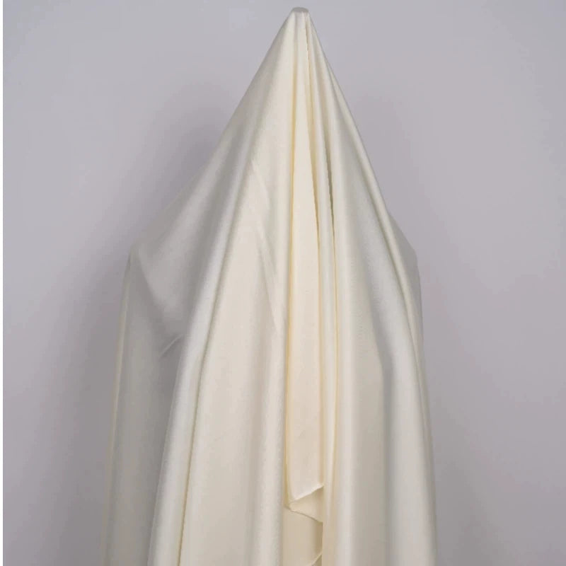 High-Stretch Satin Chiffon Fabric, 9 Colors for Loungewear, Shirts & Sleepwear - Beige