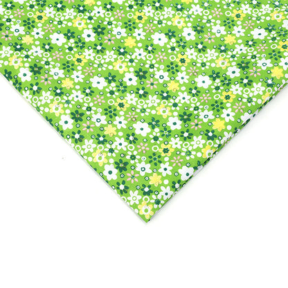 Floral Polyester Fabric, Simple Print Cloth for Shirts & Curtains - Green