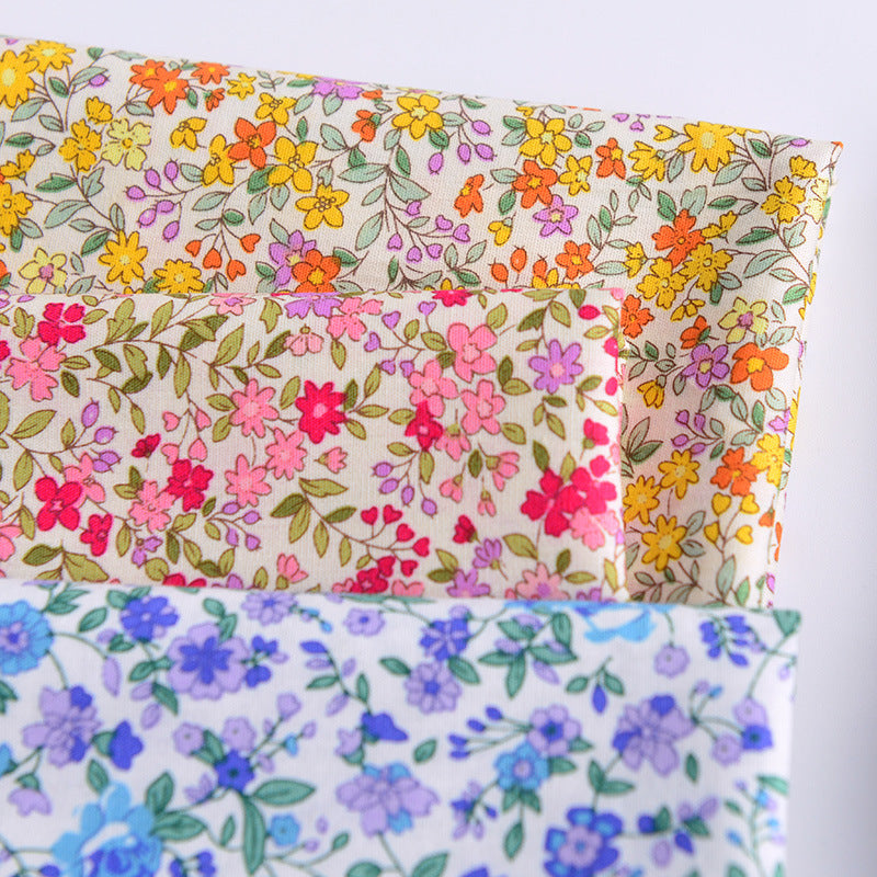 Poplin Floral Cotton Fabric, Fresh Print Cloth for Kids Dresses & DIY